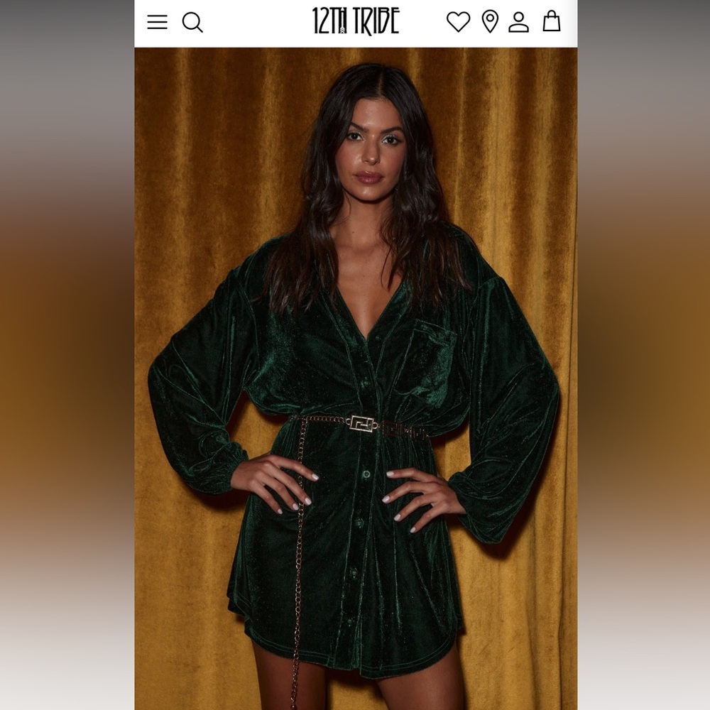 NWT 12th Tribe Loretta Emerald Dress, SZ Small